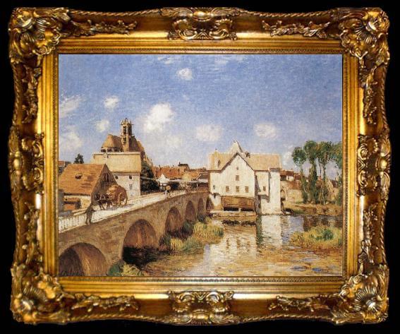 framed  Alfred Sisley The Bridge of Moret, ta009-2